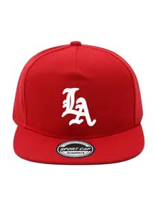 One Flat-brimmed Baseball Cap Unisex Adjustable Snapback Fashion Statement Cap Sunshade Cap with "LA" Letter Print Ideal for Shopping And Vacation Outdoor Activities Snapback Hat