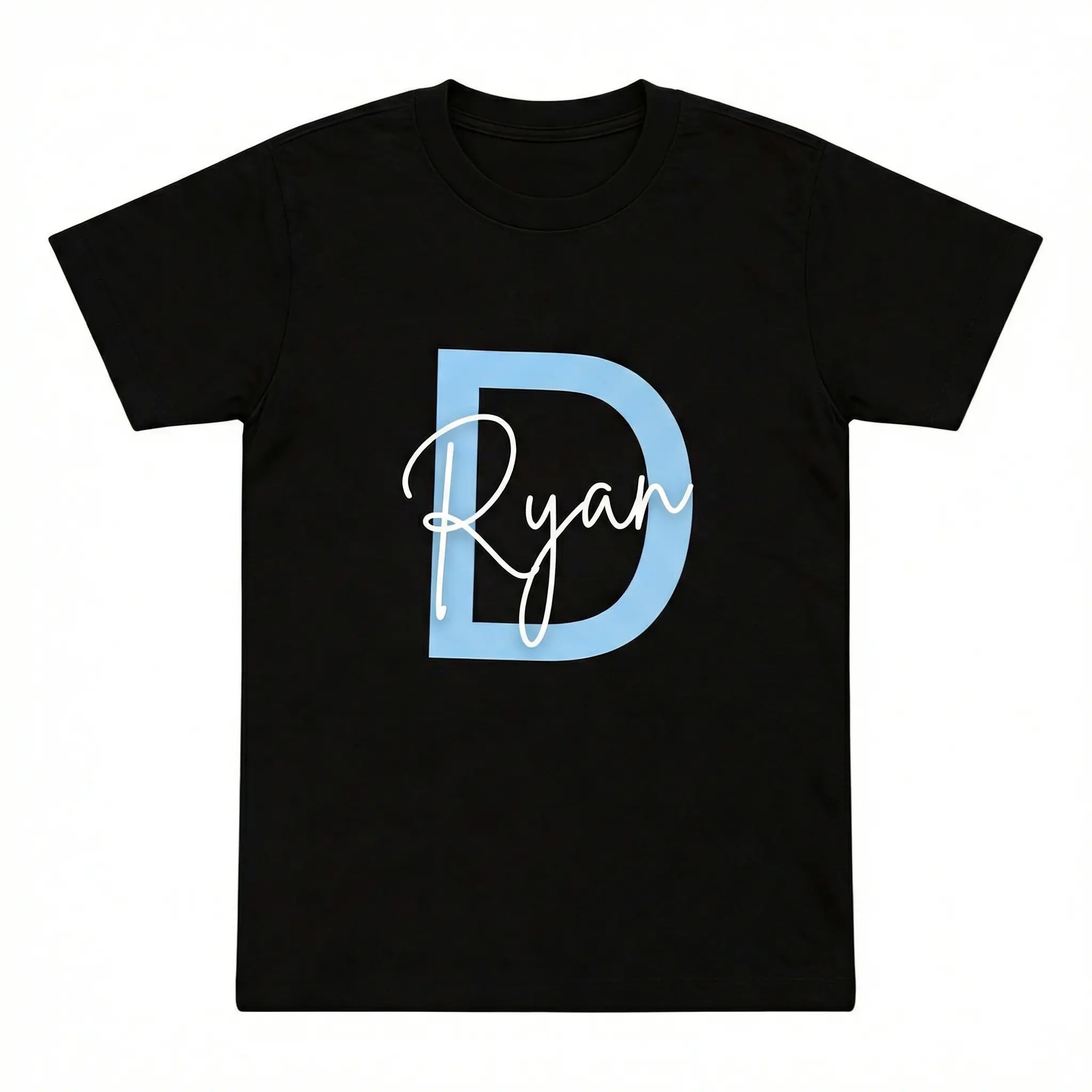 Kids' Cotton Short-Sleeve Clothes, Custom Name & Initial Personalized Toddler Tee with Slogan, Ideal Birthday Gift for Boys & Girls