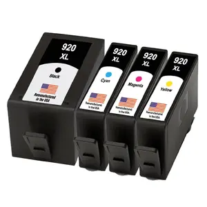 U.S. Remanufactured for HP 920XL Black and 3 Color Ink Cartridge Combo Pack