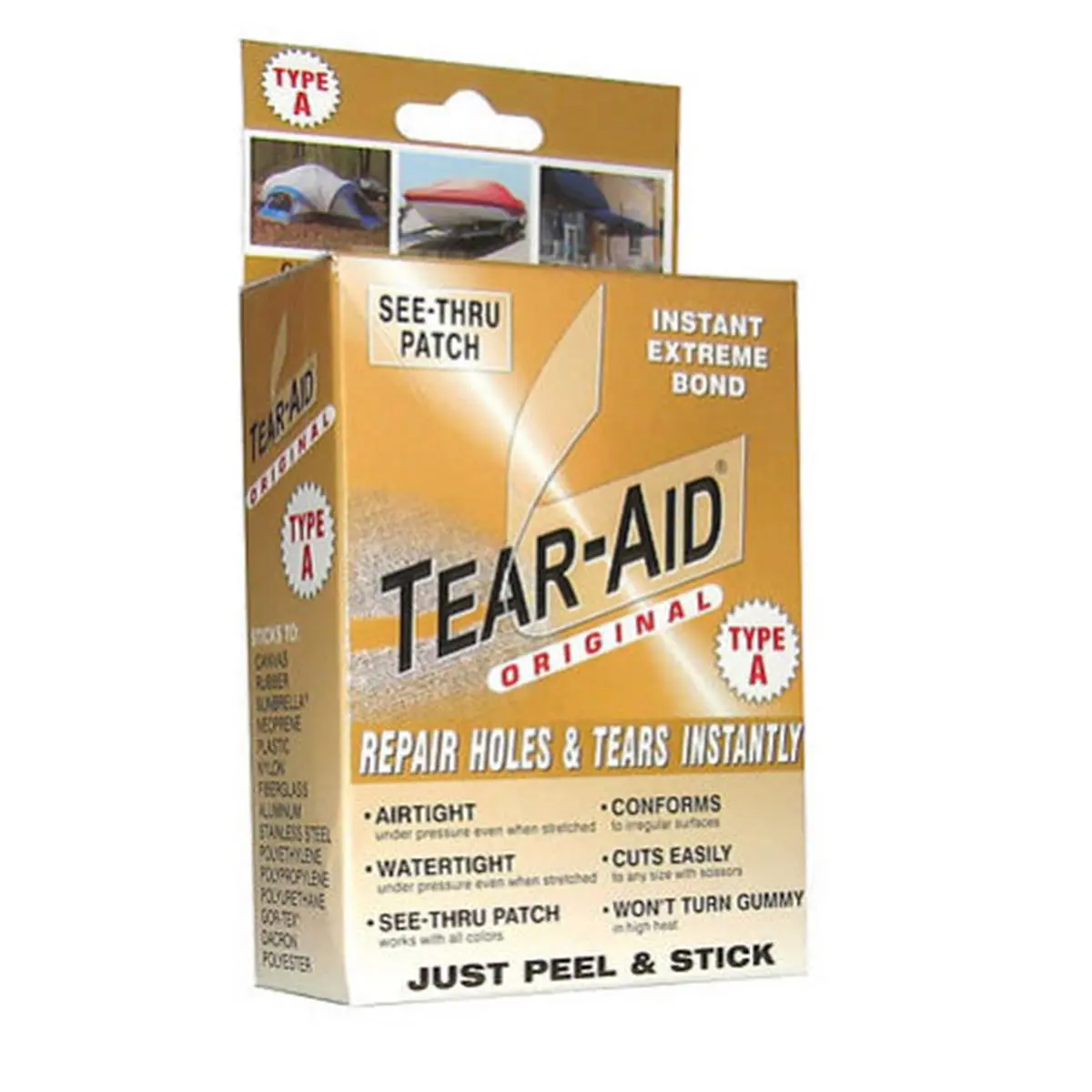 212 MAIN Tear-Aid Type A Fabric Patch Kit (118120), Strong Adhesive Tape, Instant Repair Solution for DIY Scrapbooking & Stamping Projects