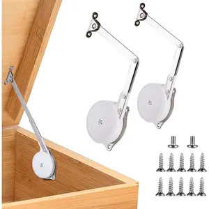 2 Pack Soft Close Toy Box Hinges - Heavy Duty Safety Zinc Alloy Lid Support Hinges for Wooden Toy Box, Cedar Chest, Storage Trunk and Benches