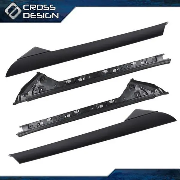 CROSSDESIGN Windshield A-Pillar Molding Trim Replacement 4-Pack Kit, Left & Right Side Fit for 2011-2019 Ford Explorer, Car Interior Auto Component, Vehicle Accessory, Car Accessory, Vehicle Accessories
