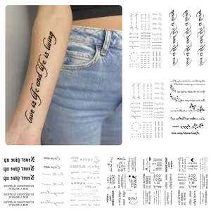 10 Sheets Small Temporary Tattoos Fake HandTattoos Tiny Finger Tattoo Mini Temp Tattoos  Letters English Rose FlowerButterfly Tattoo Sticker For Party Festivals DailyMakeup