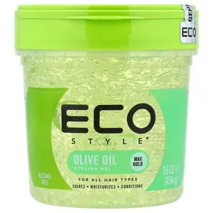 Eco Style Styling Gel, Max Hold, All Hair Types, Olive Oil, 16 oz (454 g)