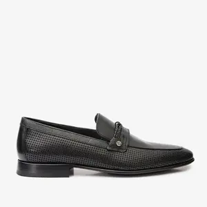 The Acerra Black Leather Loafer Men Shoe Final Sale!