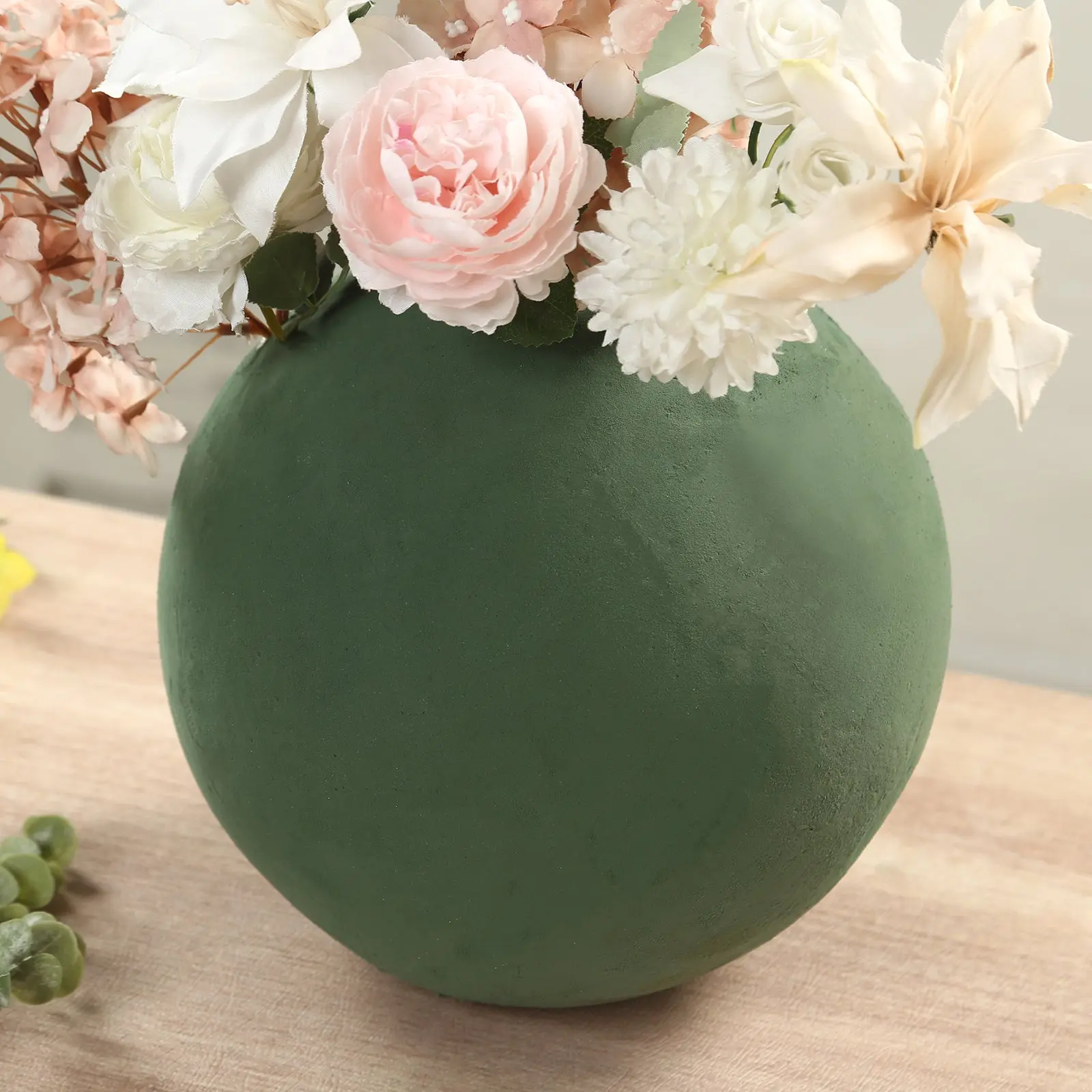 DIY Craft Foam Balls, 2-Piece 10 in Round Smooth Surface Thermocol Balls for Decorative Floral Arrangement, Indoor Room Decor, Holds Floral Picks