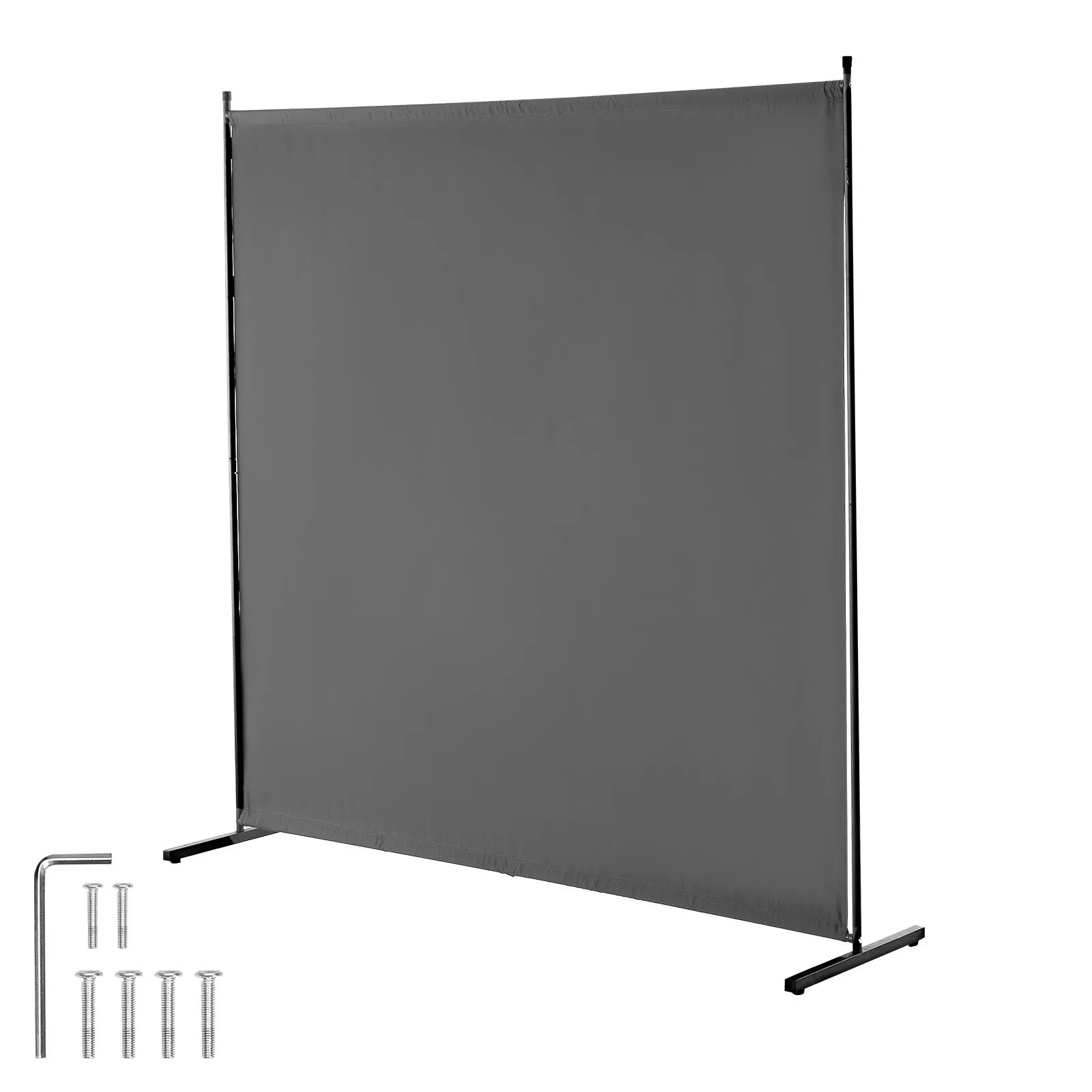VEVOR Room Divider,  Single Panel Room Divider, 6FT Privacy Screen Indoor, Partition Divider for Room Separation, Freestanding Room Divider Panel for Office, Bedroom, Grey