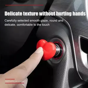 Heart Shape Car One Click Start Button Rocker Car Engine Start Stop Lever Starter Cover For Dropshipping S3r8