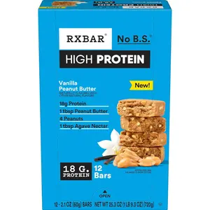 RXBAR HIGH PROTEIN Bars – Vanilla Peanut Butter (12 Bars)