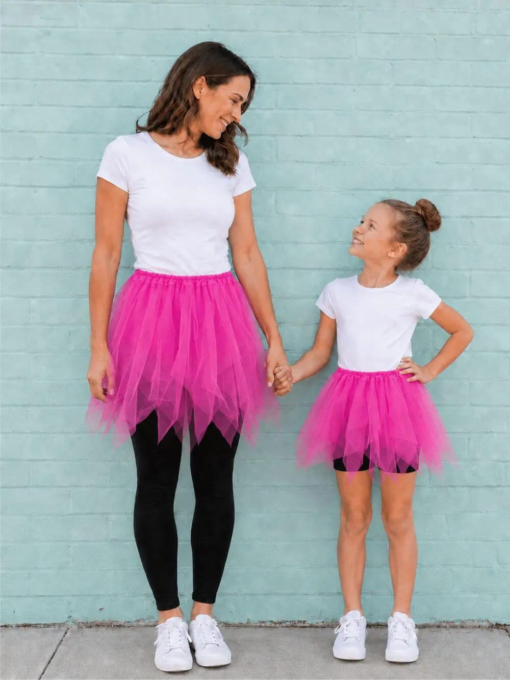 Neon Pink Fairy Princess Ballet Dance Dress Up 5K Running Costume Pixie Tutu Skirt for Kids, Adults, Plus