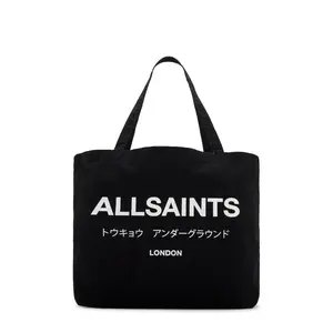 ALLSAINTS Underground Tote in Black & Chalk