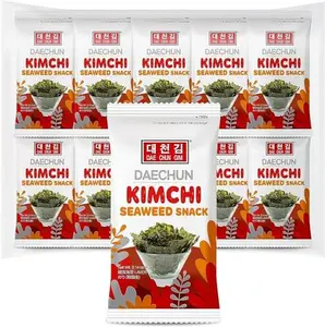 CHOI's 1 Kimchi Seaweed Snacks / (20 Pack) / Product of Korea/Kimbap, Gimbap, Vegan, Keto, Gluten Free, Full of Fiber, Vitamin, Mineral, High protein snack