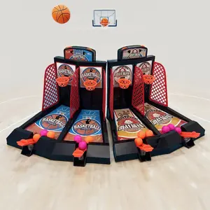 Mini Basketball Fun Party Gift, Classic Arcade Street Machine Finger Launcher, Desktop Stress Relief Toy, Novelty Game for Gatherings
