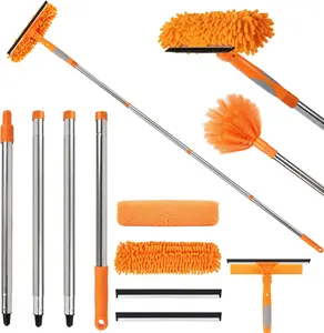 Professional 67" Window Squeegee – 3-in-1 Rotatable Window Cleaning Tool with Extension Pole