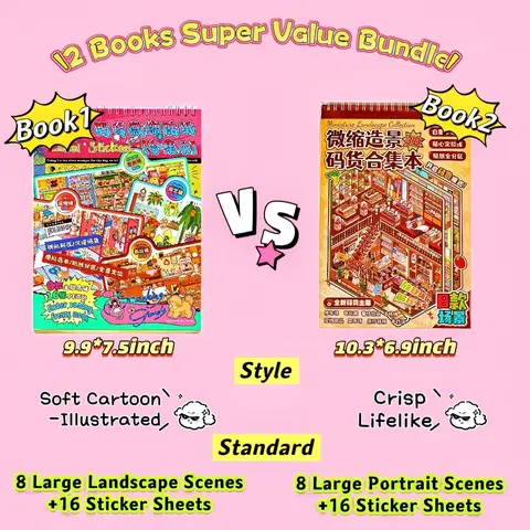 [New · Guideline Version] Shop Series, Grocery Shelf Stocking Sticker Scene Books, Must-Try Simulation Management Play, Best for Organizing Enthusiasts & Maximalists, Puzzle Stickers, Bookish Style, DIY Crafts Stickers, Screen-free Hobby, Christmas Gift