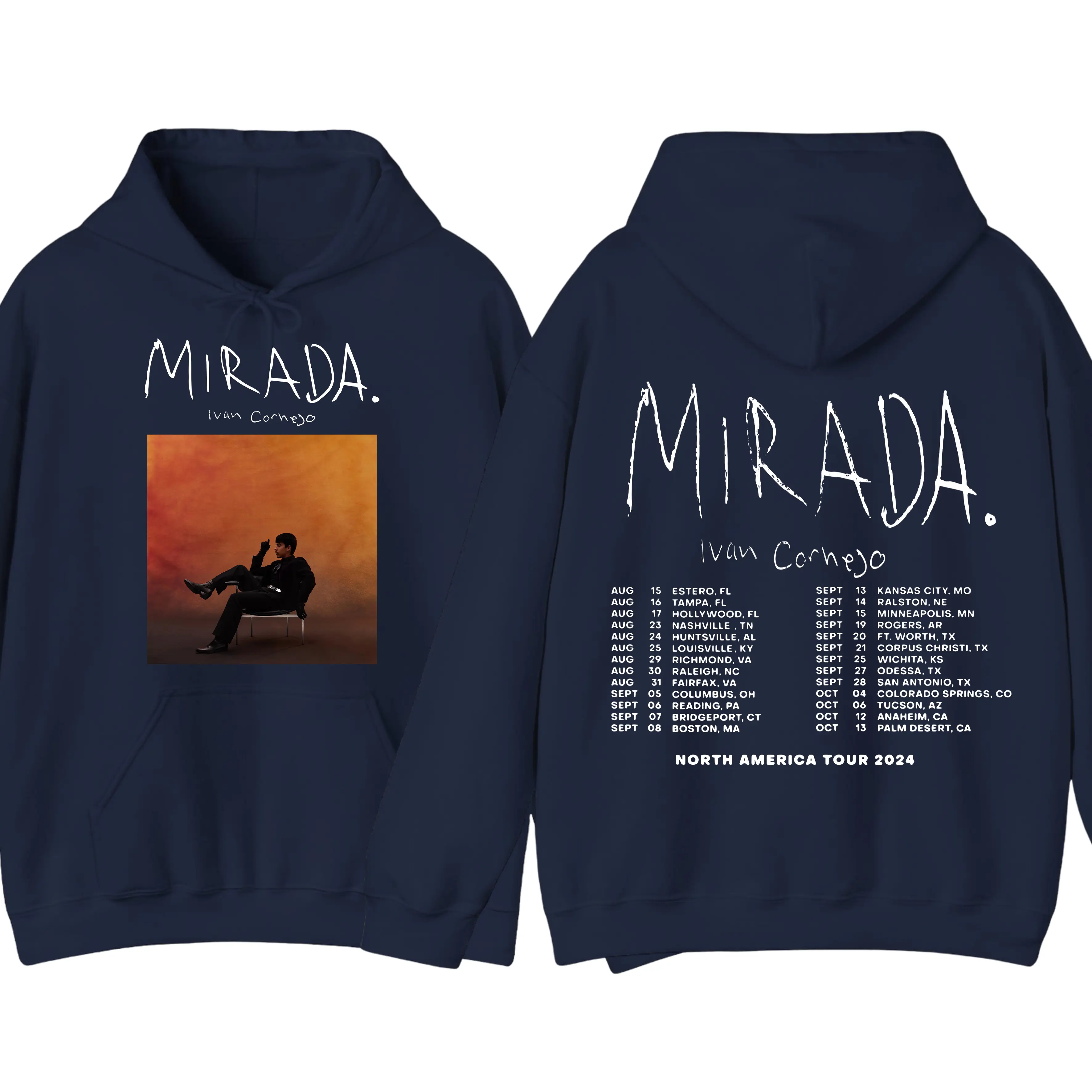 Ivan Cornejo Mirada Graphic Hoodie Sweatshirt - 2024 Tour Merch, Long Sleeve Mens Pullover Gift for Fans, Sweatshirts, Tops