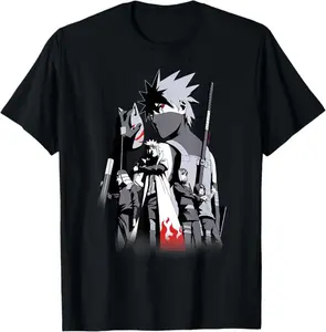 Kakashi Hatake Naruto Anime T-Shirt, Sharingan Ninja Graphic Tee, Japanese Manga Streetwear Shirt