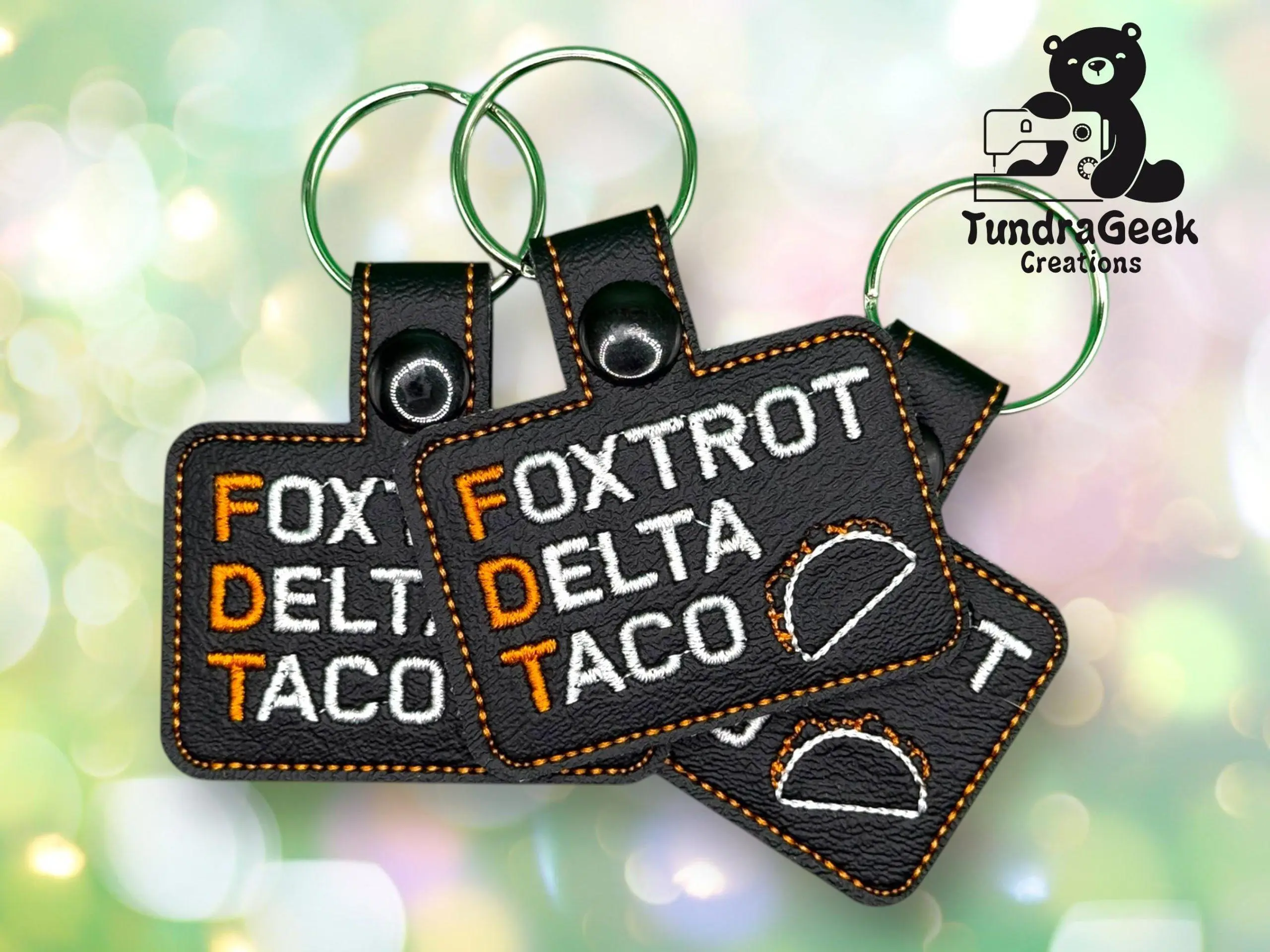 FDTaco Embroidered Vinyl Keychain FDTaco Embroidered Vinyl Keychain
