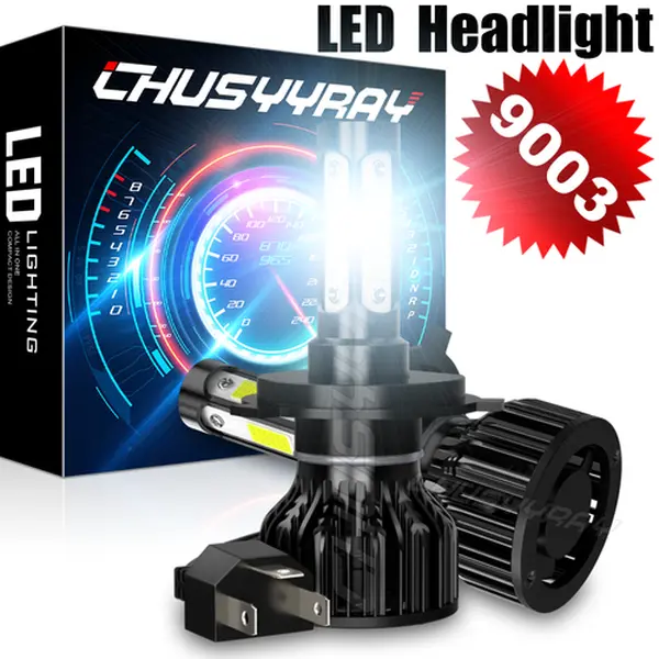 For 2007-2014 Honda Crv CR-V Headlight Kit H4/9003 White Bulbs HI/Low Beam 2x Cob Chip Engineering Beam Pattern Design