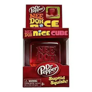 New Needoh red ice cube squishy stress relief toy — a sensory fidget toy for fingertip stress relief that helps reduce anxiety and release pressure