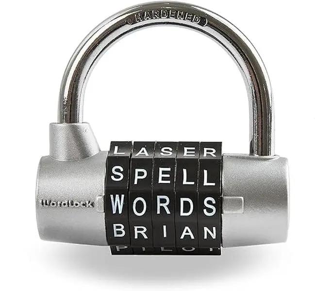 Word Combination Lock, Set Your Own Word Combination Lock for Gym and School Lockers