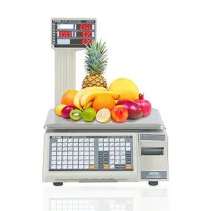 VEVOR Electronic Price Computing Scale,66 LB Digital Deli Weight Scales, LCD & LED Digital Commercial Food Fruit Meat Produce Counting Weight, for Retail Store, Kitchen, Restaurant Market, and Farmer
