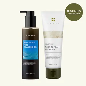 [Official Shop] Double Cleanse MUD Duo - Deep Melting Recovery Mud Pore Cleansing Oil and Pack to Foam Cleanser Set for Skin Care | Facial Wash, Make-up Remover, Face Cleaning, Pore Care, Natural Mud