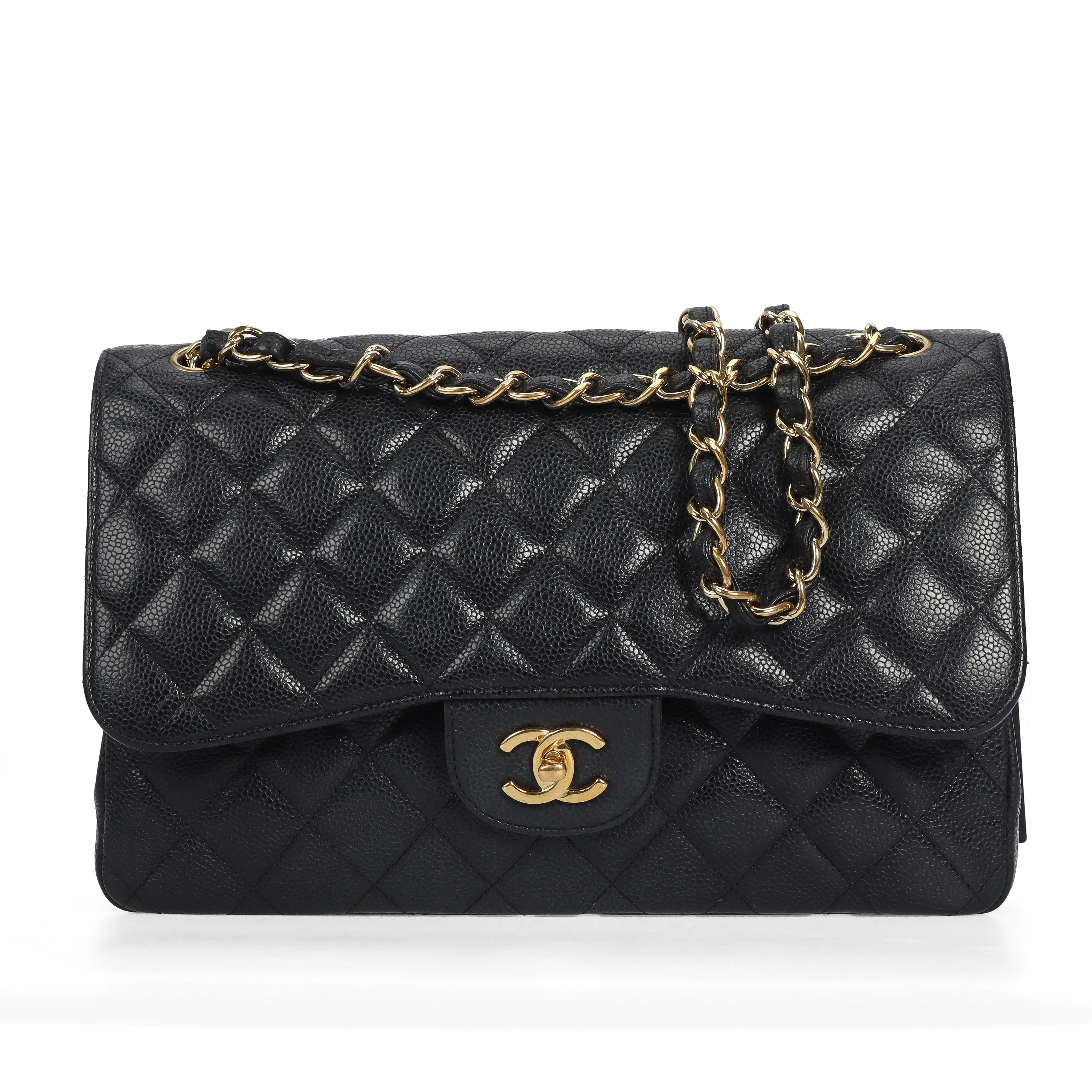 Pre-owned CHANEL Leather Crossbody Bags Classic Flap Black Jumbo 47670230 ddj