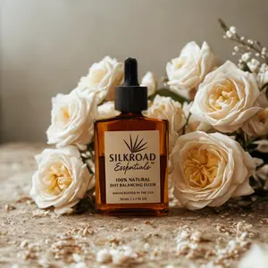 Silkroad Essentials 100% Natural DHT Balancing Elixir with Saw Palmetto CO2 Extract, Pumpkin Seed Oil, and more. Daily Lightweight Hair Growth Scalp Treatment