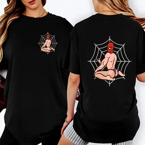 100% cotton casual streetwear T-shirt - Spider meditating in the web. The pattern design is suitable for summer wear. It is suitable for both men and women and is an excellent gift choice for movie lovers. # OkayestDad # BrandNewDay
