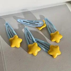 2pcs Star Hair Clips, Cute and Creative Pentagram Hair Accessories for Girls