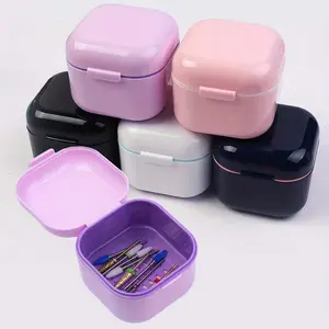Manicure Tool Convenient Double-Layer Filter Thickened Grinding Head Sterilization Box Cleaning Storage Case, Sterilizing Clean Nail Art Salon Manicure Implement Sanitize Tool, Sanding Head Storage Box, Beauty Supplies Organizer