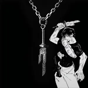 Cursed Blade Pendant Necklace | Anime-Inspired Jewelry | Unique Cosplay Gift | Stylish Fan Accessory | Collector’s Keepsake | Gift for Anime Lovers