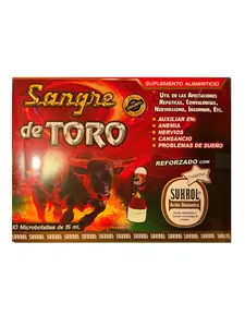 Vitamina Del Toro Reforzada - Anti Estres - Combate agotamiento - Paquete de 10 - Formula Original - Vitamin Supplemente reinforced with Vitamin B1-B12