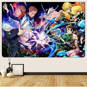 Family Hero Anime Tapestry Anime Wall Art Room Decoration Birthday Decoration Suitable for Bedroom Living Room Dormitory Home Decor Tapestry 60x40