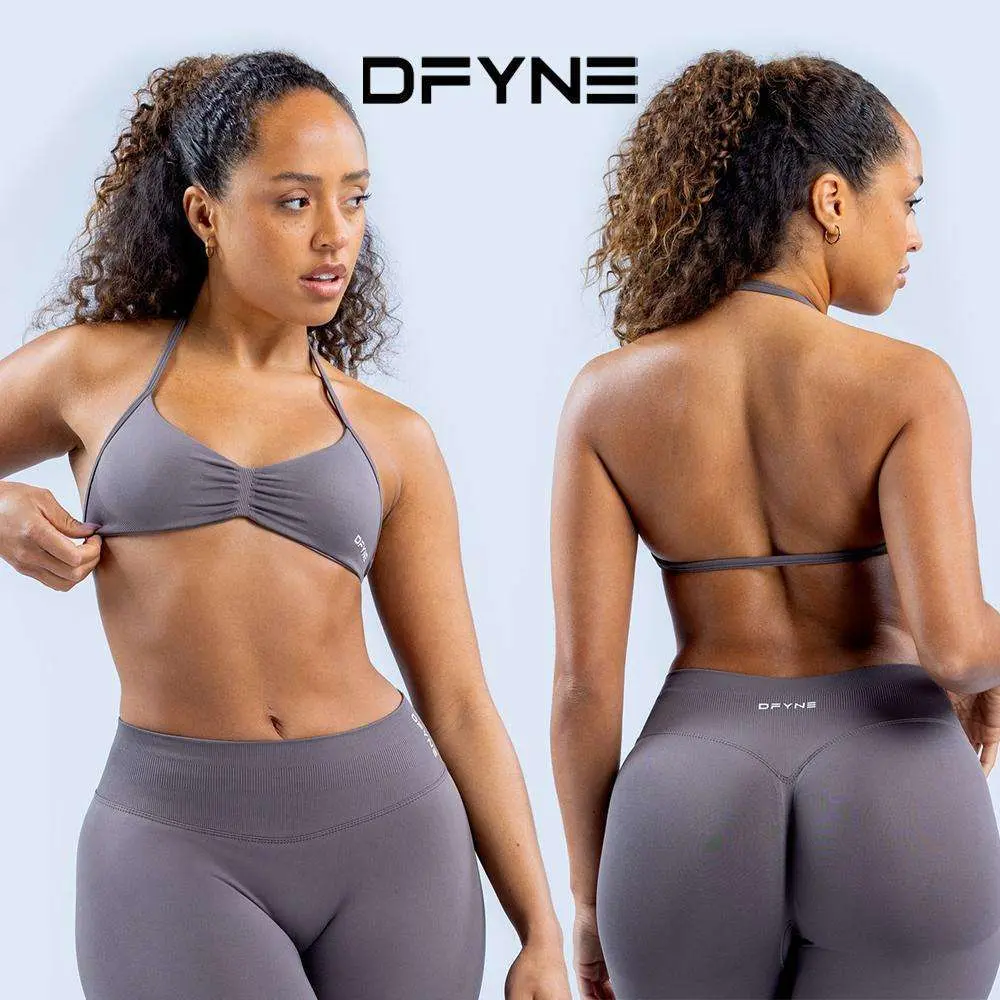 DFYNE Impact Strappy Bra & Shorts/Leggings Set – Seamless Sculpt Fit with Stylish Cross-Back Bra & Booty-Lifting Bottoms Gym Exercise Activewear Lightweight Compression Activewear Sporty High Stretch Sporty Breathable Outfits