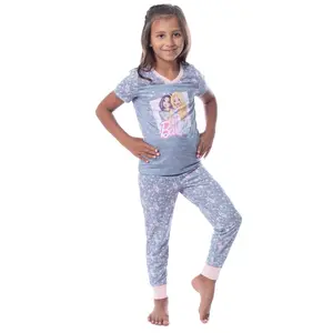 Barbie Girls' Unicorn Barbie Skipper Shirt And Pants Jogger Pajama Set
