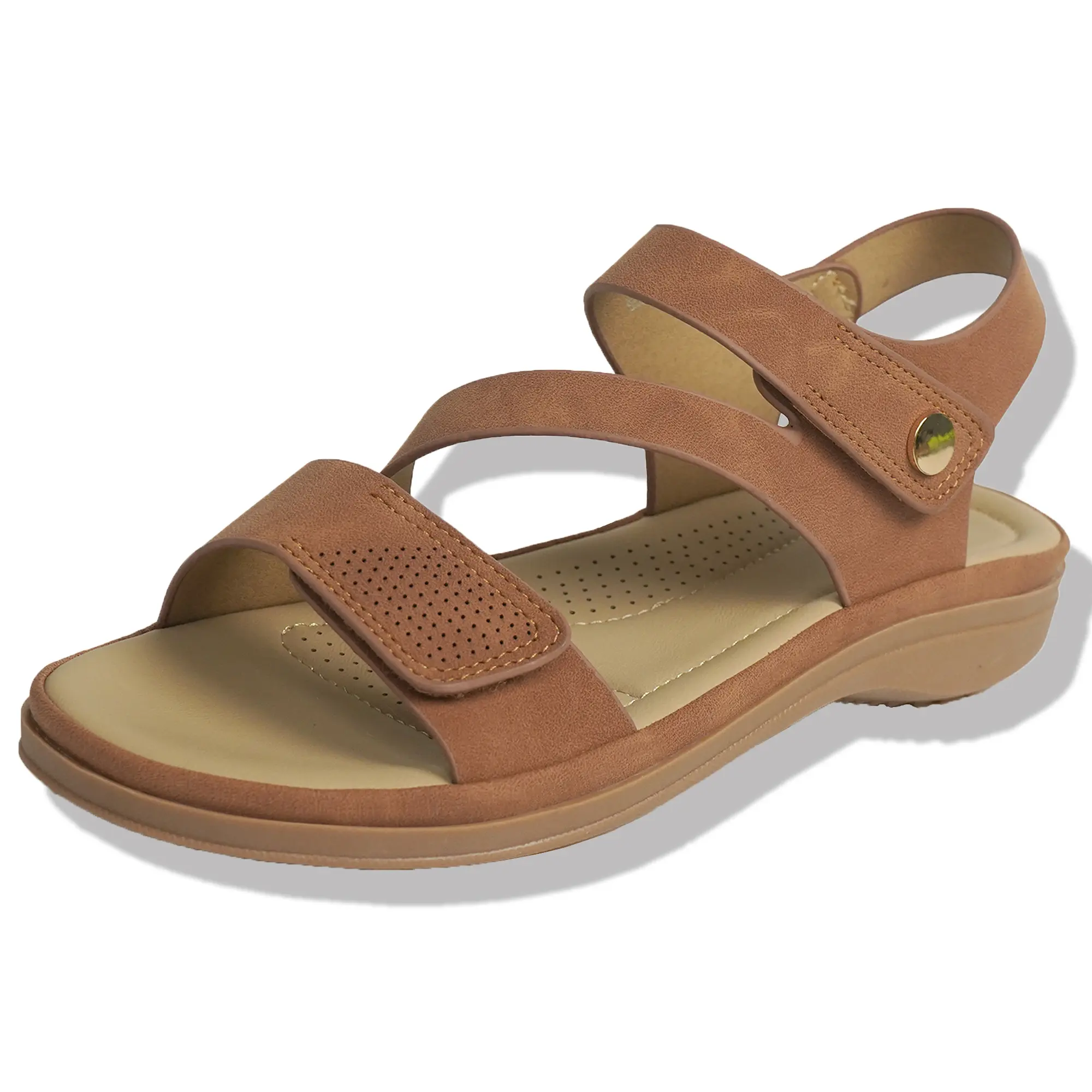 Women's Wedge Sandals, Casual Open-Toe Walking Shoes with Adjustable Straps, Arch Support, and a Non-Slip Low Heel, Adjustable Heeled Sandals, Open Toed Sandals