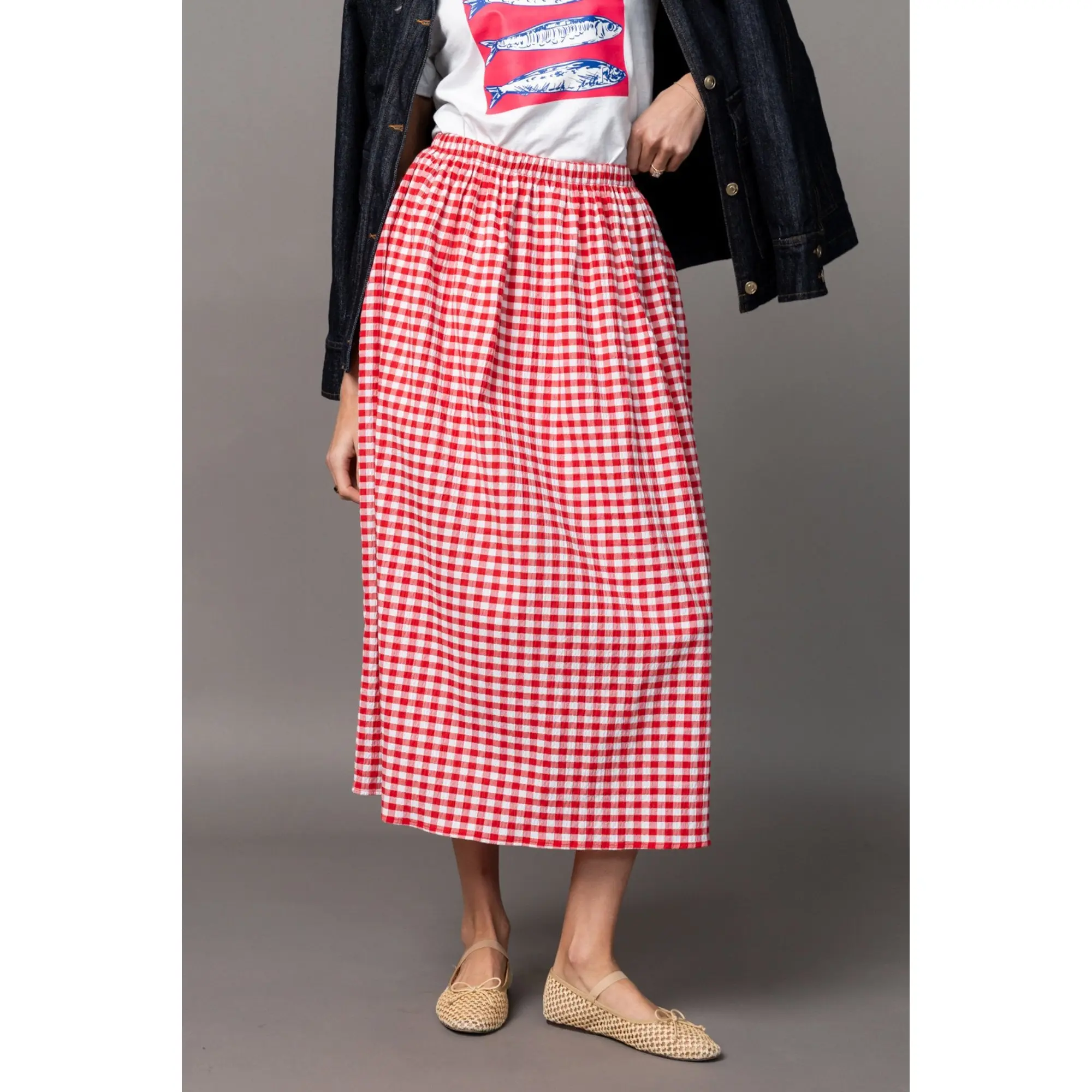 On Repeat Gingham Skirt