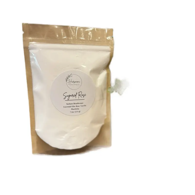 Harmoni Clean Living Co Sugared Rose Carpet Deodorizer Powder 7.5oz, SAMPLE SIZE, All Natural Odor Neutralizer Non Toxic