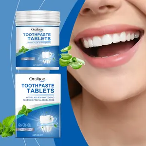 Mint Flavor Cleansing Toothpaste Tablets, Gently Removes Tooth Stains and Yellowing, Freshens Breath for Oral Care