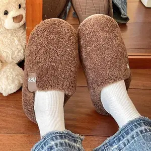 Winter Plush slippers Unisex Memory Foam Slippers for Women Men Soft Thick Fuzzy Warm Bedroom House Shoes Shoes Indoor Outdoor Non-Slip Cozy Plush Home Footwear