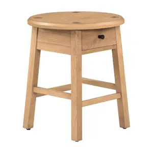 19x19x22 in Natural Finish MDF Rubber Wood Accent Cabinet, Woven Fluted Door with Brass Handle, Farmhouse Mid-Century Modern Multi-Function End Table, Small Wood-Accent End Table for Entryway, Easy Assembly Storage Cabinet, Multi-Function End Tables, Smal