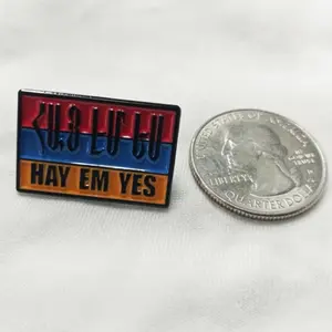 HAY EM YES Armenian Flag Lapel Pin