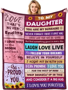 Daughter Gifts from Mom Dad to My Daughter Blanket Gifts for Adult Daughter Christmas Birthday Gifts