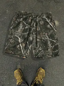 Men's Camo Print Drawstring Waist Shorts, Regular Fit Casual Fashion Shorts for Summer, Men's Bottoms for Daily Wear