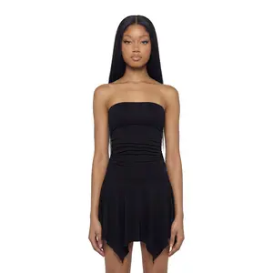 Flora Strapless Fairy Dress - Black