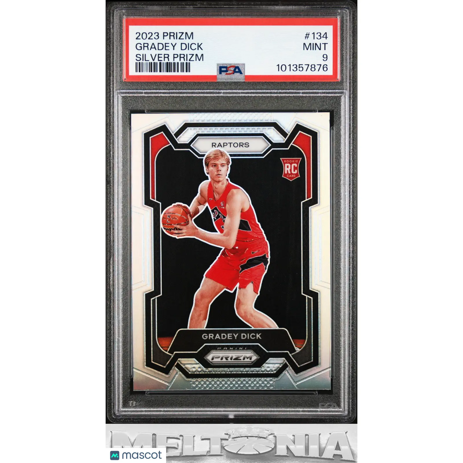 Gradey Dick 2023-24 Panini Prizm #134 Prizms Silver PSA 9 RC