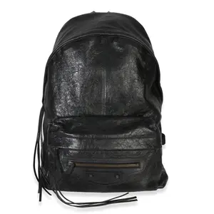 Black Arena Lambskin Le City Backpack