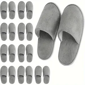 [10 Pairs Luxury Ultra-Soft Slippers] 10 Pairs Luxury Slippers, Ultra-Soft Non-Slip Slipper, Bulk Hotel & Spa Quality, Perfect For Guests, Travel, Shoeless Homes, Mens 11, Womens 12, Home Essential Bath/Bathroom Accessories Slide